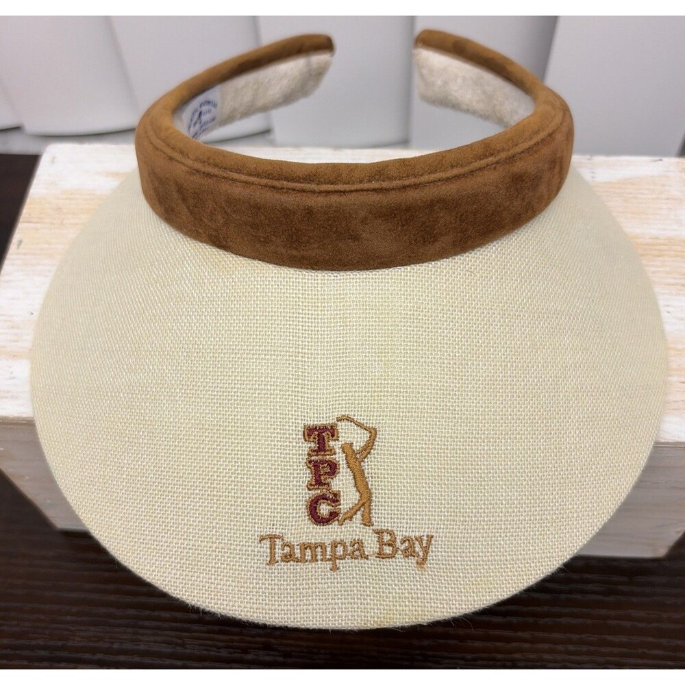VTG 90s TPC Tampa Bay Golf Visor Imperial Headwear Made in USA Denver High Crown